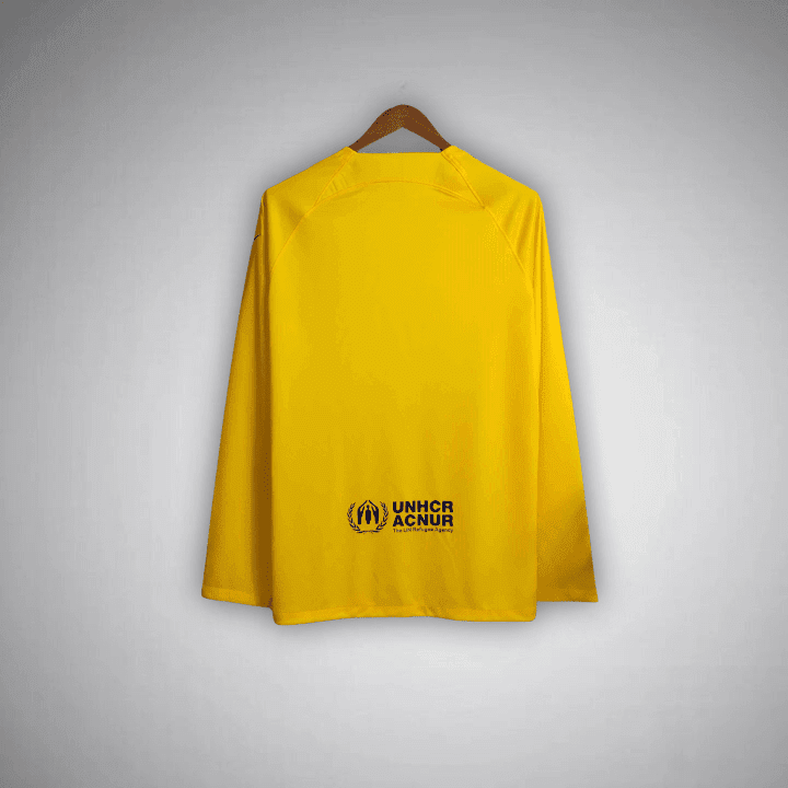 23/24 FC Barcelona Long Sleeve Away Kit from FootballPrestige.com - Premium Football Kits