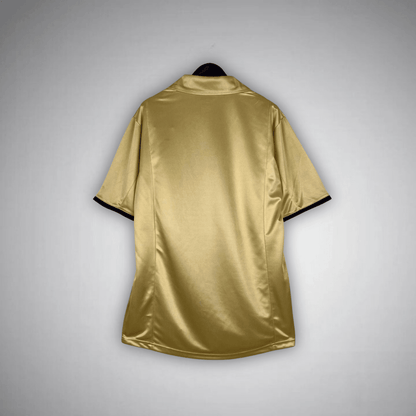 02/03 FC Barcelona Gold Away Retro Kit from FootballPrestige.com - Premium Football Kits