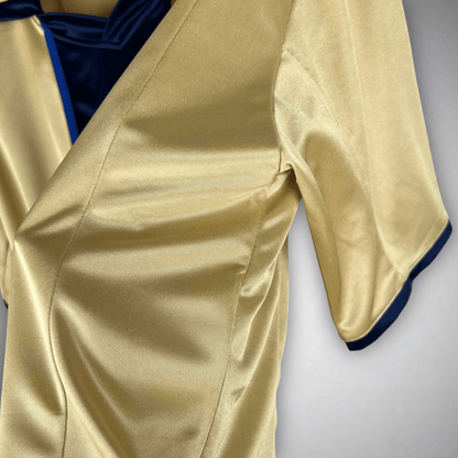 02/03 FC Barcelona Gold Away Retro Kit from FootballPrestige.com - Premium Football Kits