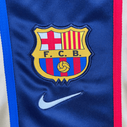 02/03 FC Barcelona Gold Away Retro Kit from FootballPrestige.com - Premium Football Kits