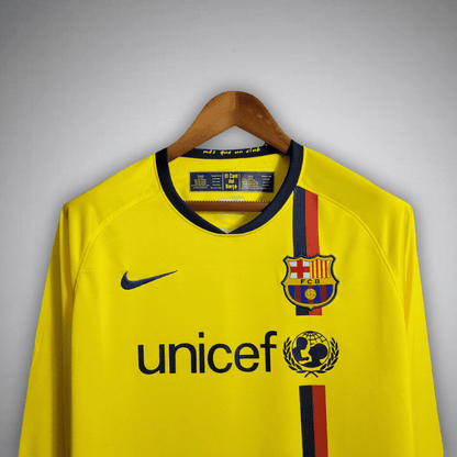 08/09 FC Barcelona Away Long Sleeve Kit from FootballPrestige.com - Premium Football Kits