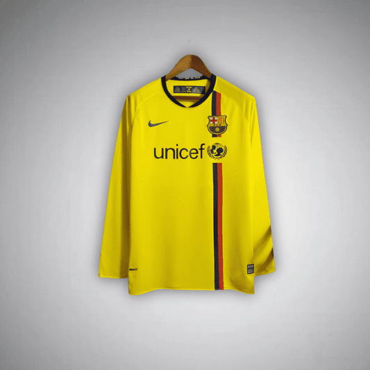 08/09 FC Barcelona Away Long Sleeve Kit from FootballPrestige.com - Premium Football Kits