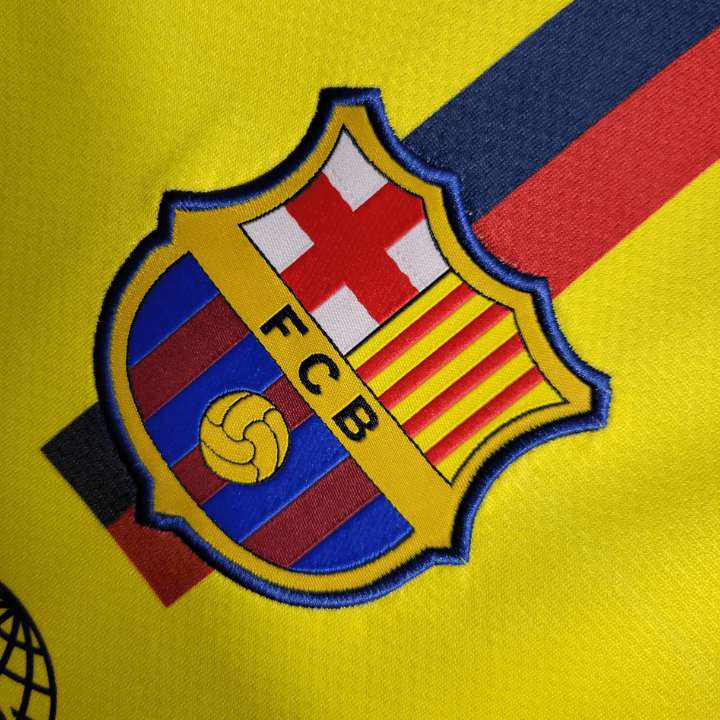08/09 FC Barcelona Away Long Sleeve Kit from FootballPrestige.com - Premium Football Kits