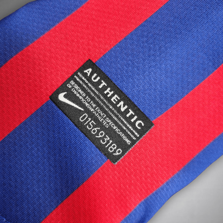 11/12 FC Barcelona Long Sleeve Home Kit from FootballPrestige.club - Premium Football Kits