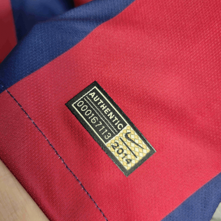 14/15 FC Barcelona Home Long Sleeve Kit from FootballPrestige.club - Premium Football Kits