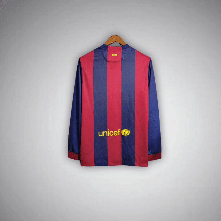 14/15 FC Barcelona Home Long Sleeve Kit from FootballPrestige.com - Premium Football Kits