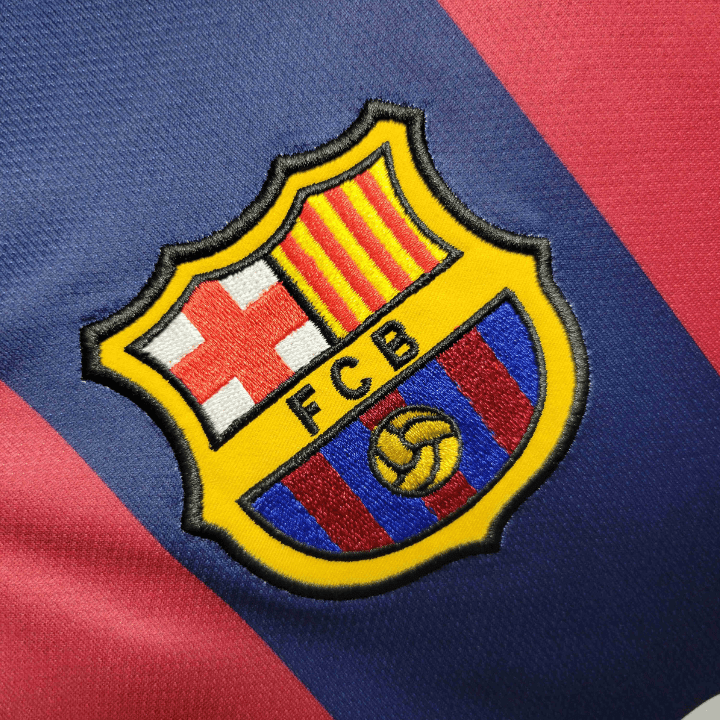 14/15 FC Barcelona Home Long Sleeve Kit from FootballPrestige.club - Premium Football Kits