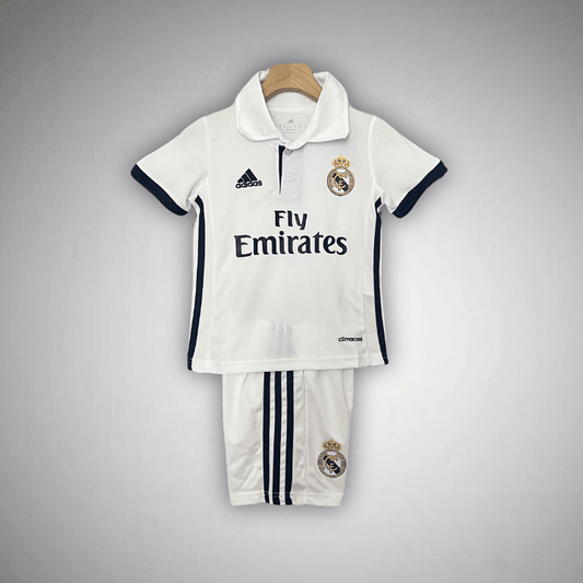 16/17 Real Madrid Home Kids Size Kit from FootballPrestige.com - Premium Football Kits