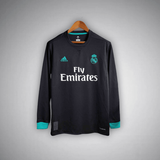 17/18 Real Madrid Long Sleeve Away Kit from FootballPrestige.com - Premium Football Kits