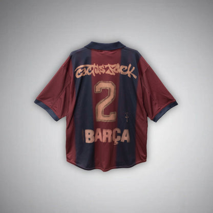 2000/01 FC Barcelona Retro x Cactus Jack Limited Edition Home Kit from FootballPrestige.com - Premium Football Kits