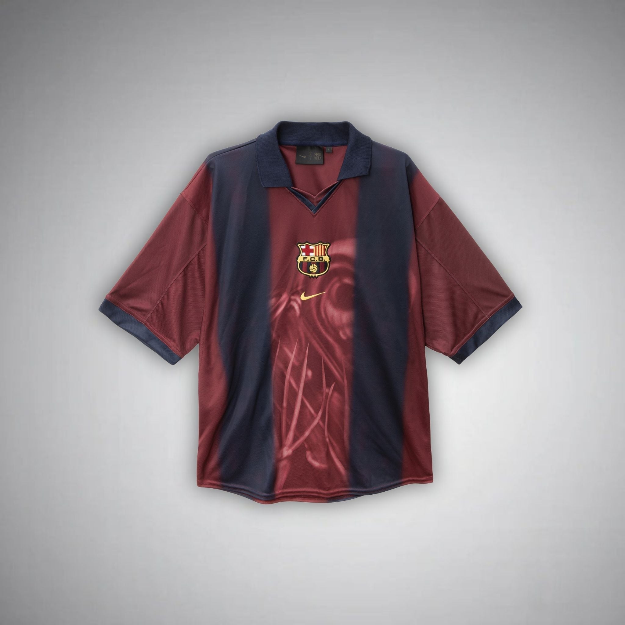 2000/01 FC Barcelona Retro x Cactus Jack Limited Edition Home Kit from FootballPrestige.club - Premium Football Kits