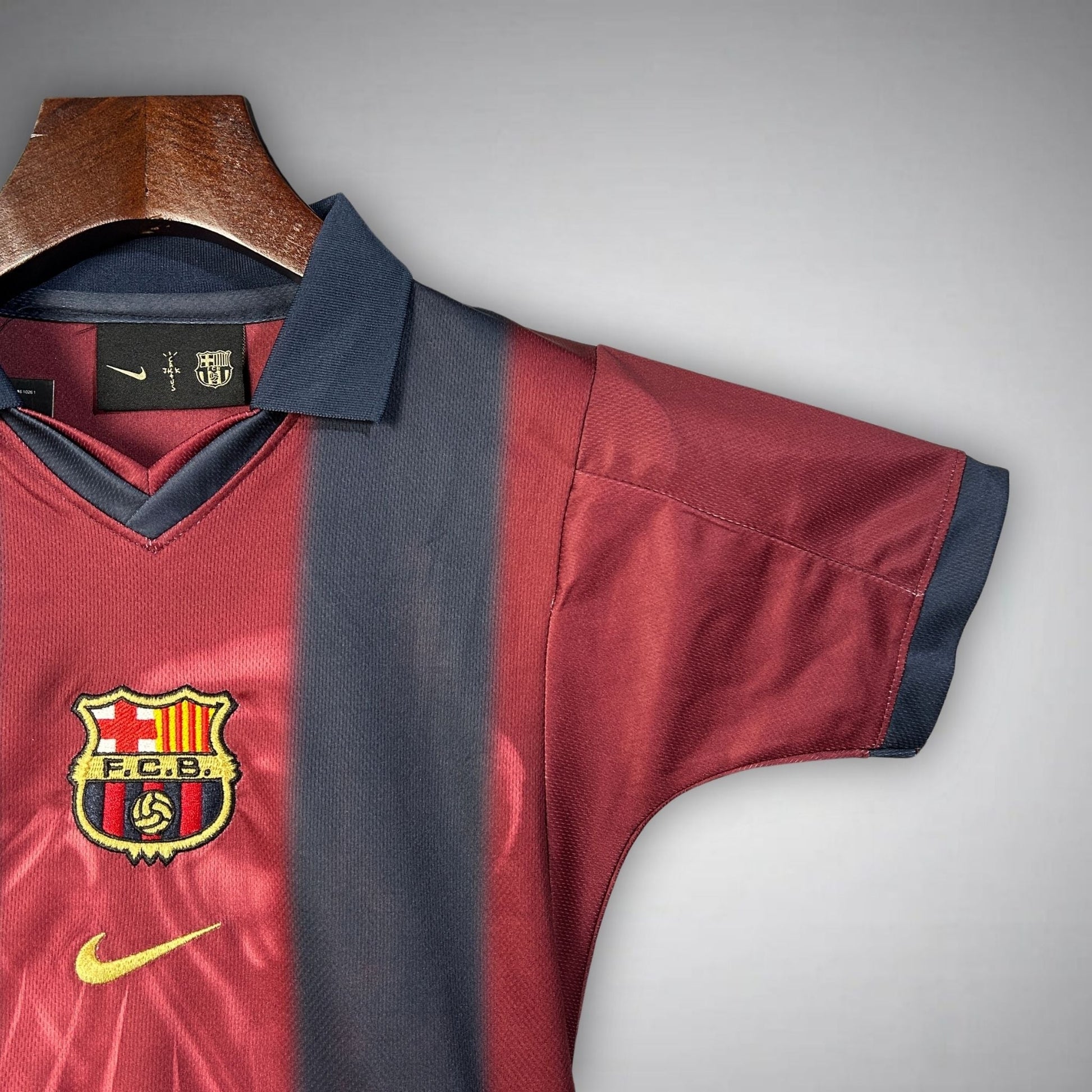 2000/01 FC Barcelona Retro x Cactus Jack Limited Edition Kids Size Home Kit from FootballPrestige.com - Premium Football Kits