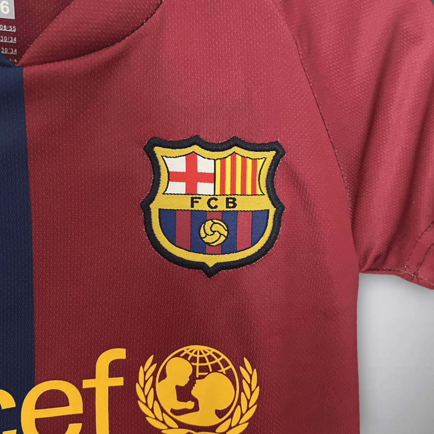 2009 FC Barcelona UCL Final Kids Size Kit from FootballPrestige.club - Premium Football Kits