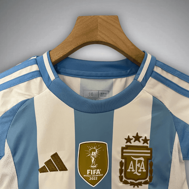 2024 Argentina Home Kids Size Kit from FootballPrestige.club - Premium Football Kits