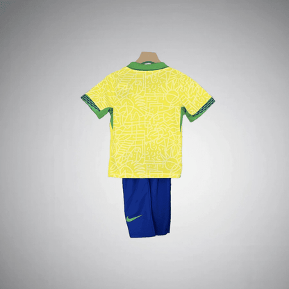 2024 Brazil Home Kids Size Kit from FootballPrestige.com - Premium Football Kits
