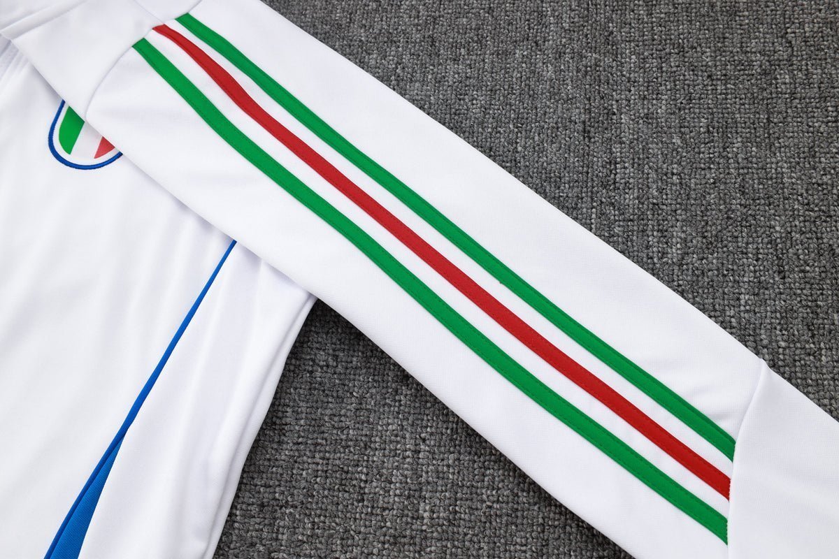 2024 Italy Blue and White Premium Tracksuit from FootballPrestige.com - Premium Football Kits