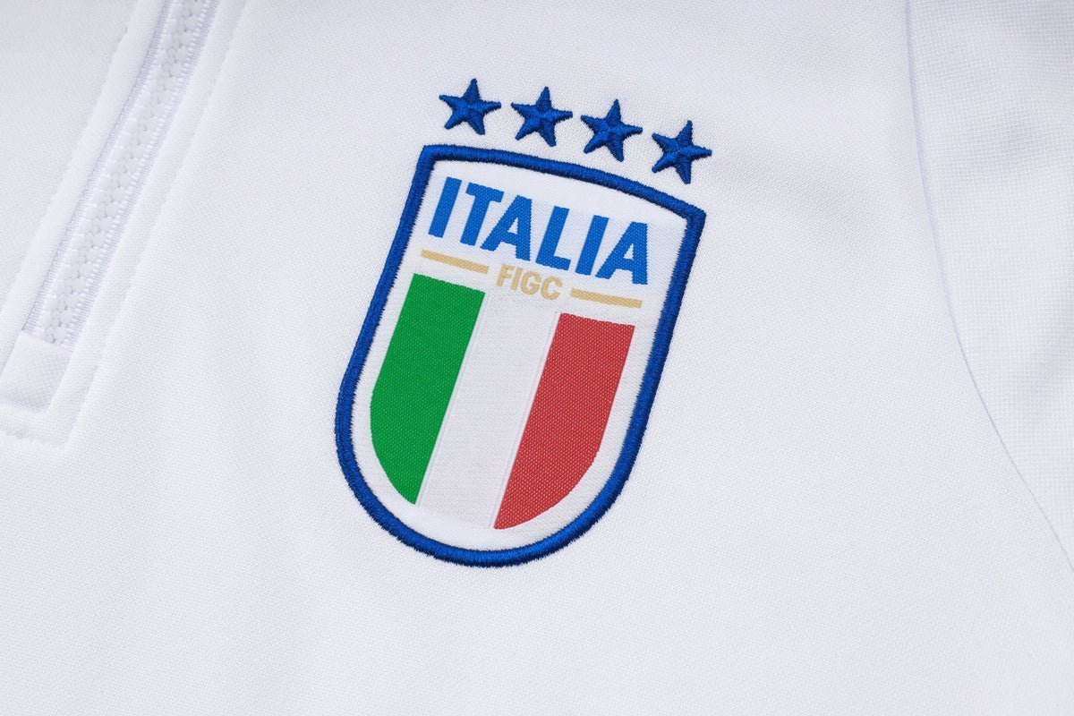 2024 Italy Blue and White Premium Tracksuit from FootballPrestige.com - Premium Football Kits