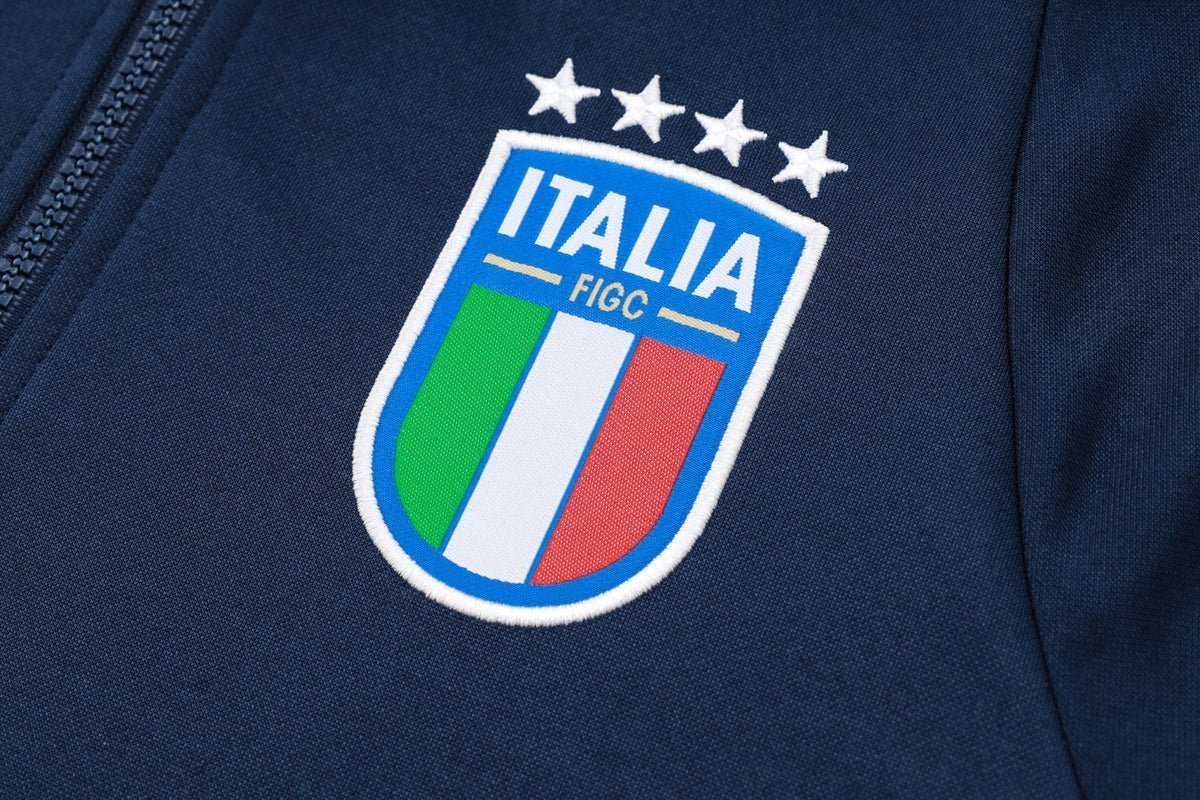 2024 Italy Dark Blue Premium Tracksuit from FootballPrestige.com - Premium Football Kits