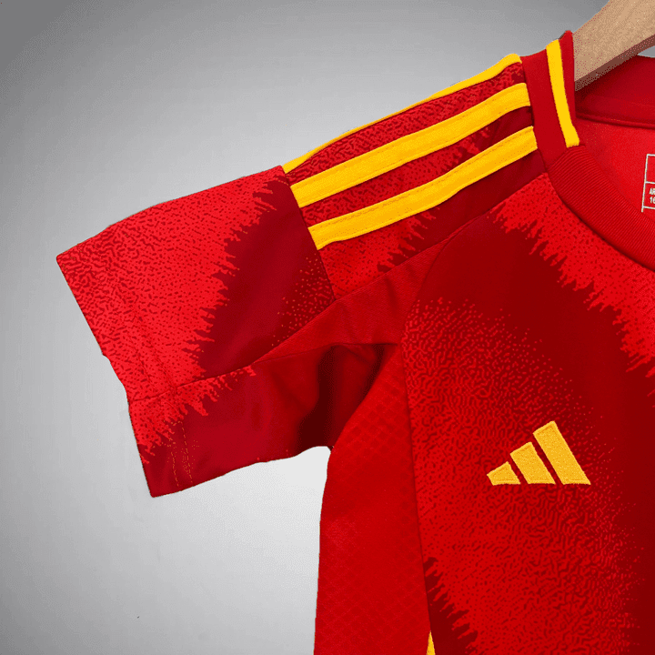2024 Spain Home Kids Size Kit from FootballPrestige.club - Premium Football Kits