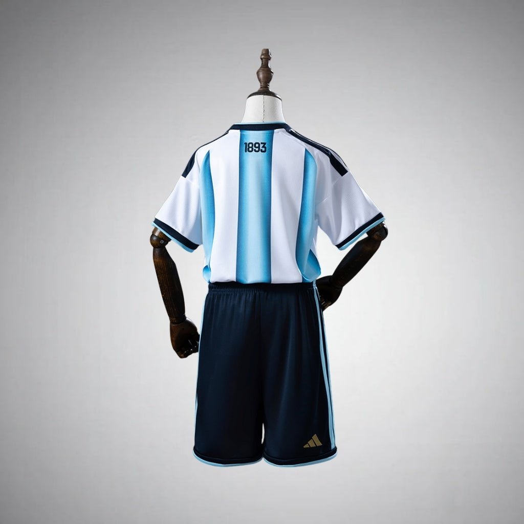2026 Argentina Home Kids Size Kit from FootballPrestige.com - Premium Football Kits