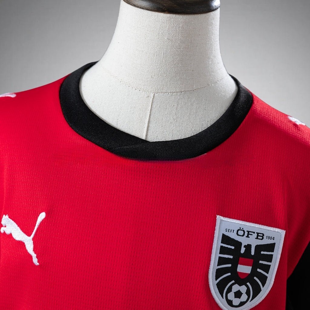 2026 Austria Home Kids Size Kit from FootballPrestige.com - Premium Football Kits