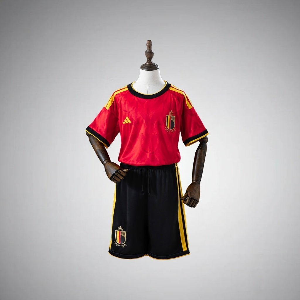 2026 Belgium Home Kids Size Kit from FootballPrestige.club - Premium Football Kits