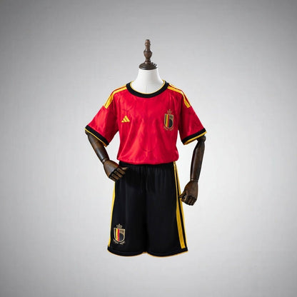 2026 Belgium Home Kids Size Kit from FootballPrestige.com - Premium Football Kits
