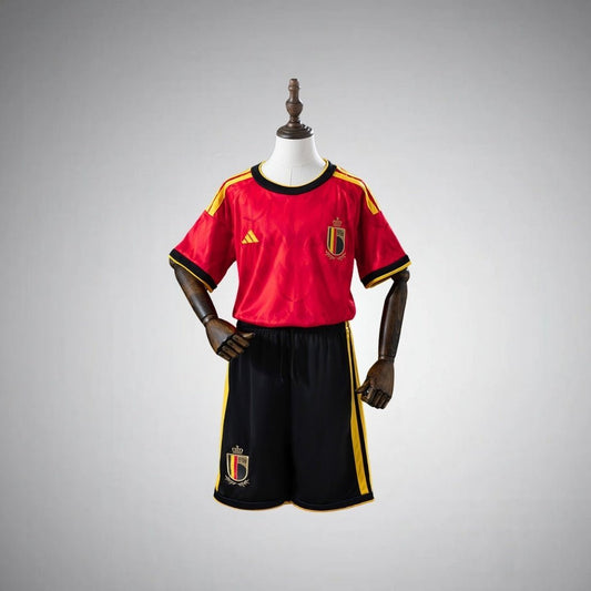 2026 Belgium Home Kids Size Kit from FootballPrestige.com - Premium Football Kits