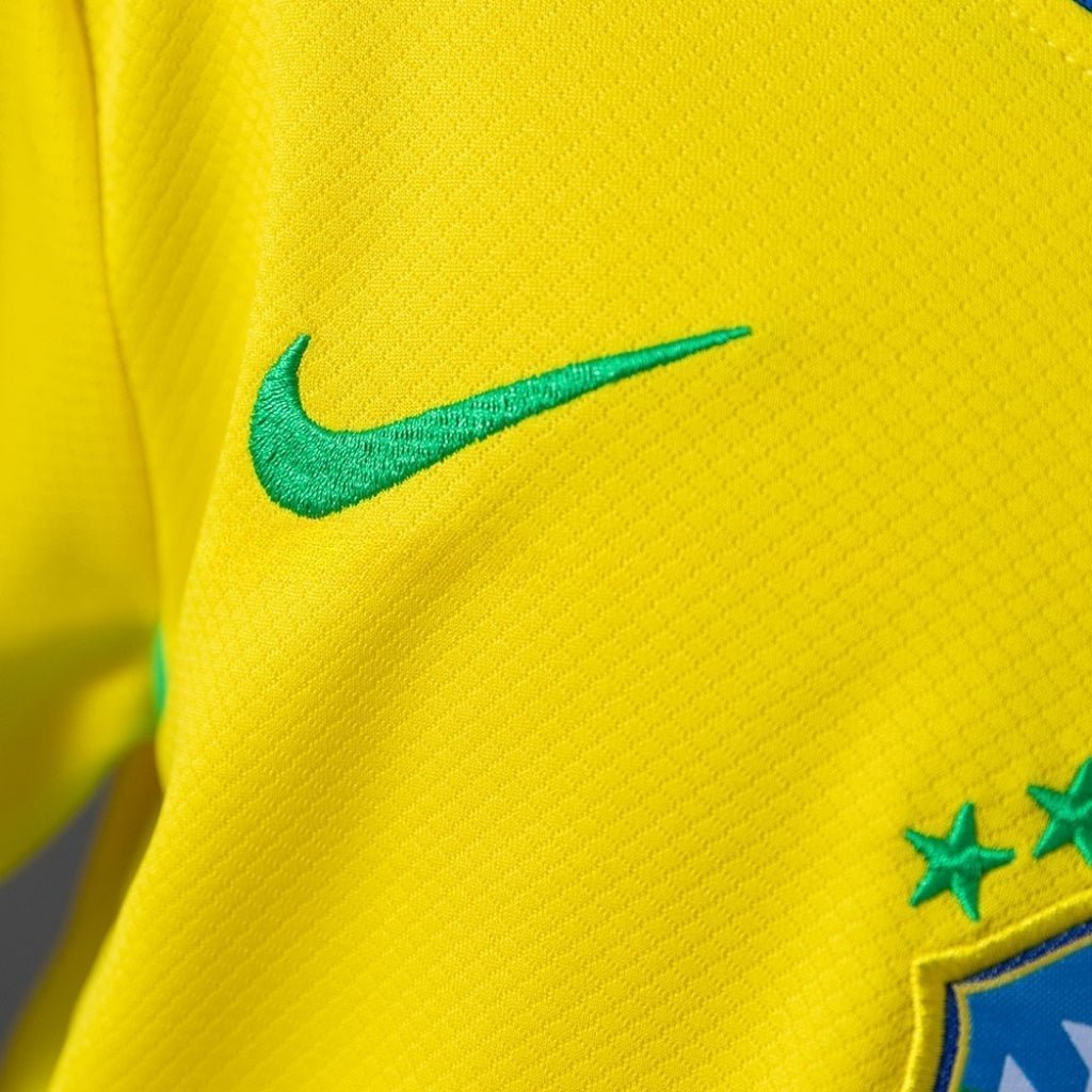 2026 Brazil Home Kids Size Kit from FootballPrestige.club - Premium Football Kits