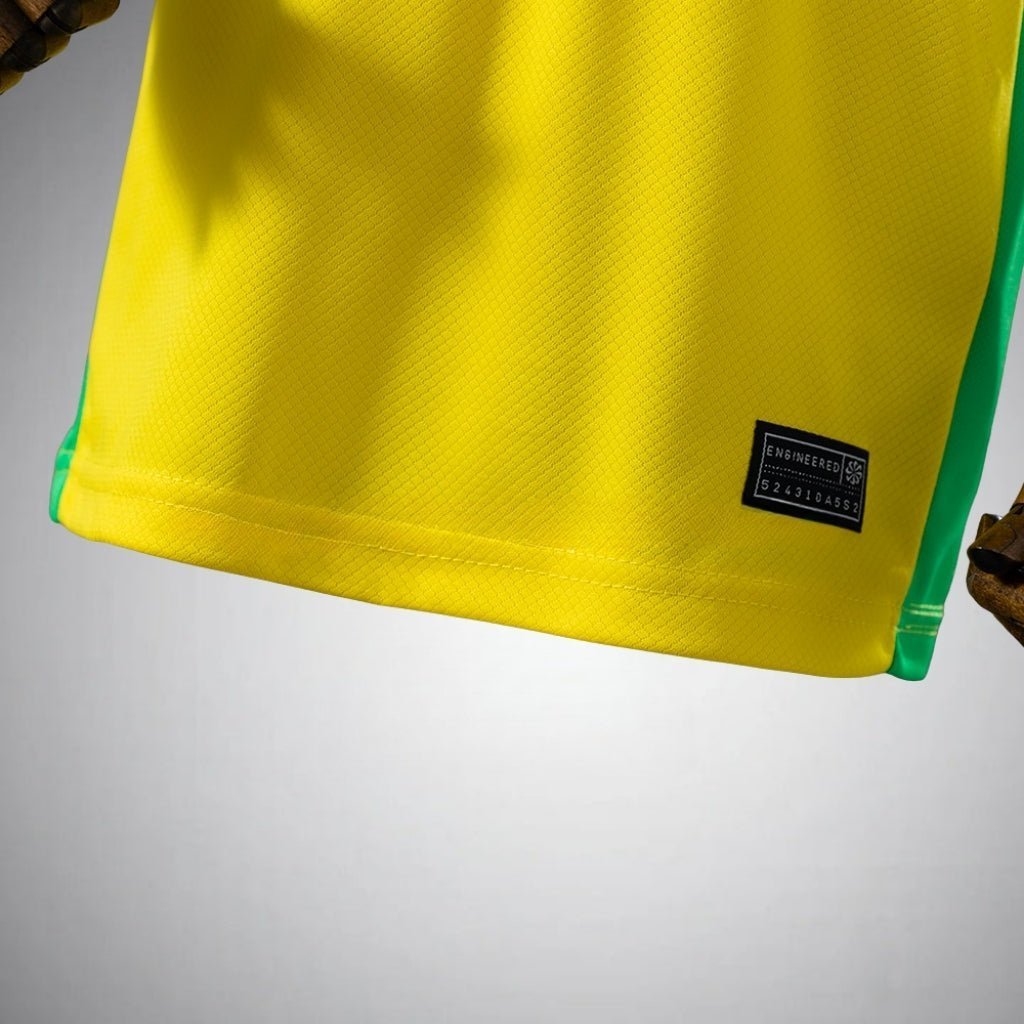 2026 Brazil Home Kids Size Kit from FootballPrestige.club - Premium Football Kits