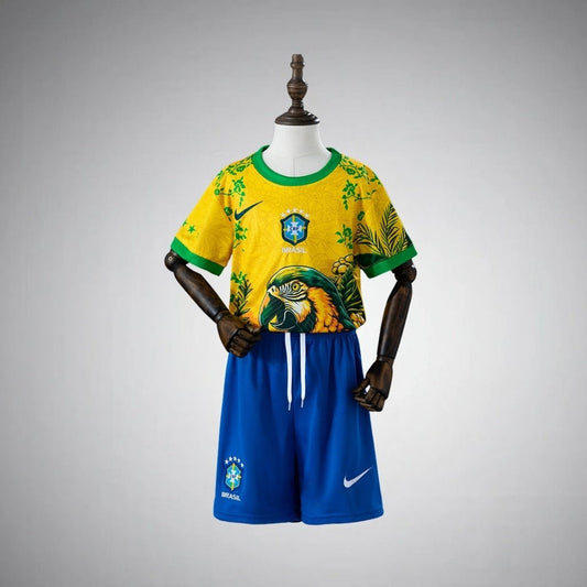 2026 Brazil "Rio Wings" Kids Size Kit from FootballPrestige.com - Premium Football Kits