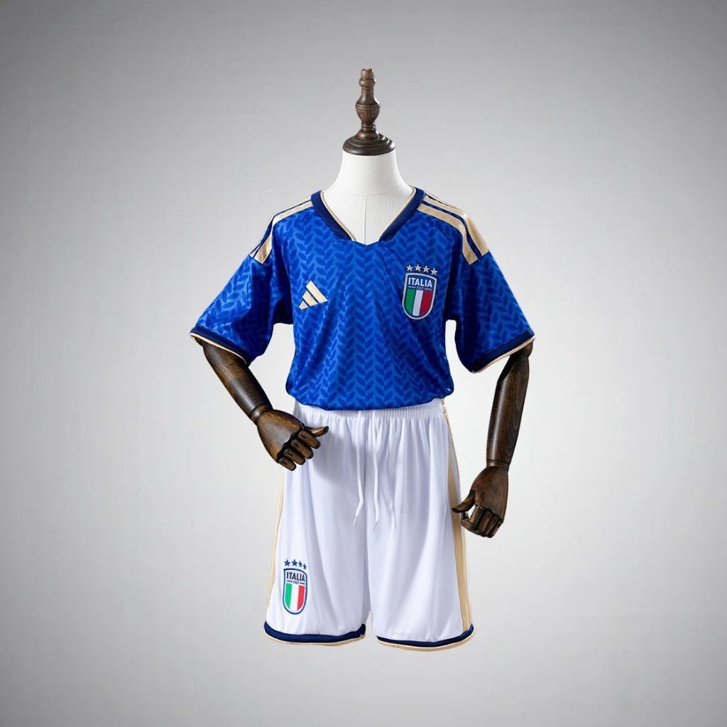 2026 Italy Home Kids Size Kit from FootballPrestige.club - Premium Football Kits