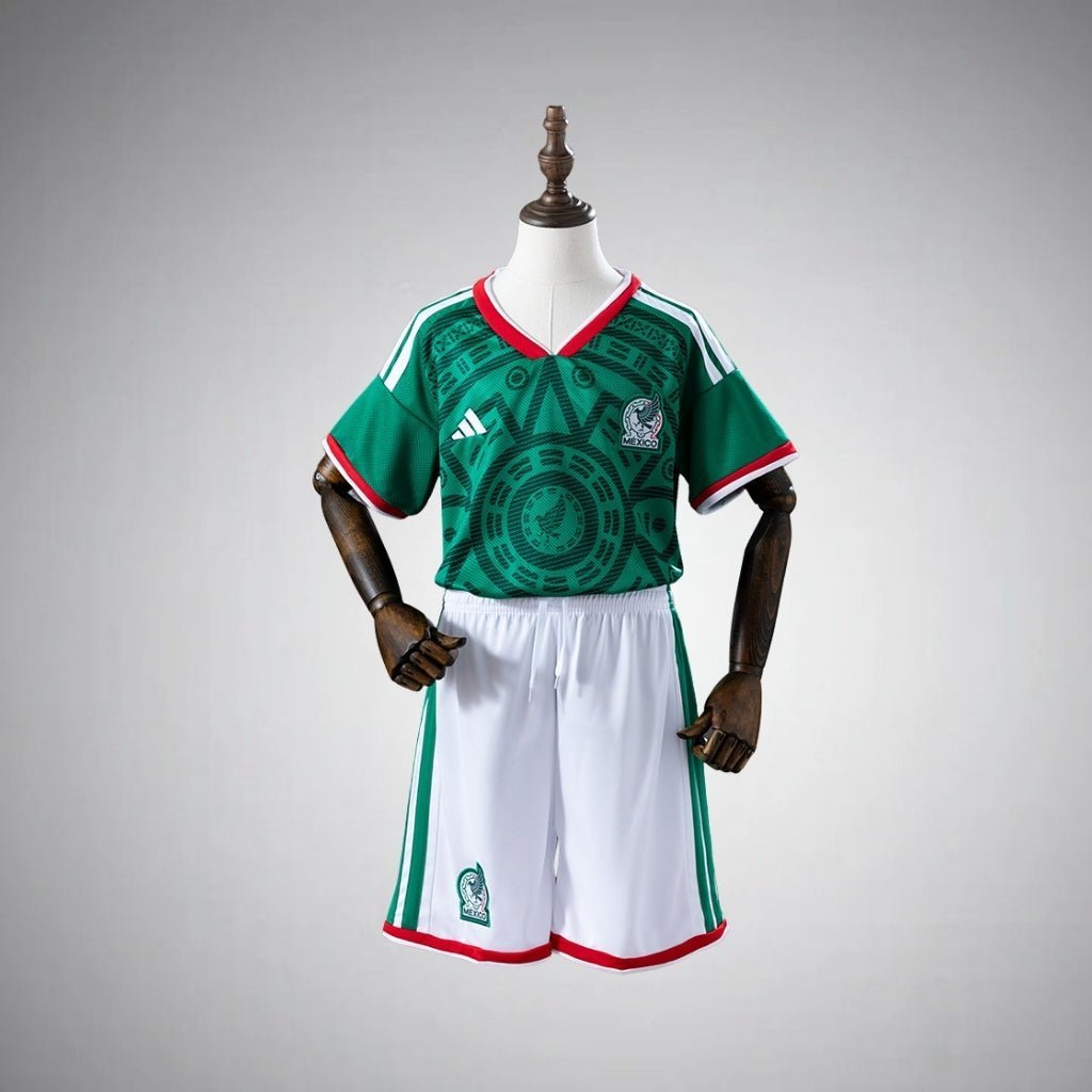 2026 Mexico Home Kids Size Kit from FootballPrestige.club - Premium Football Kits