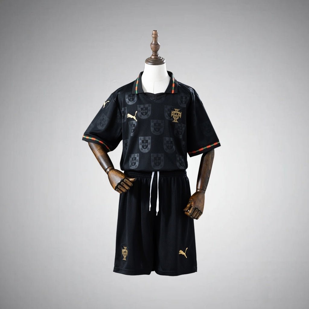 2026 Portugal "Black Panther" Kids Size Kit from FootballPrestige.com - Premium Football Kits