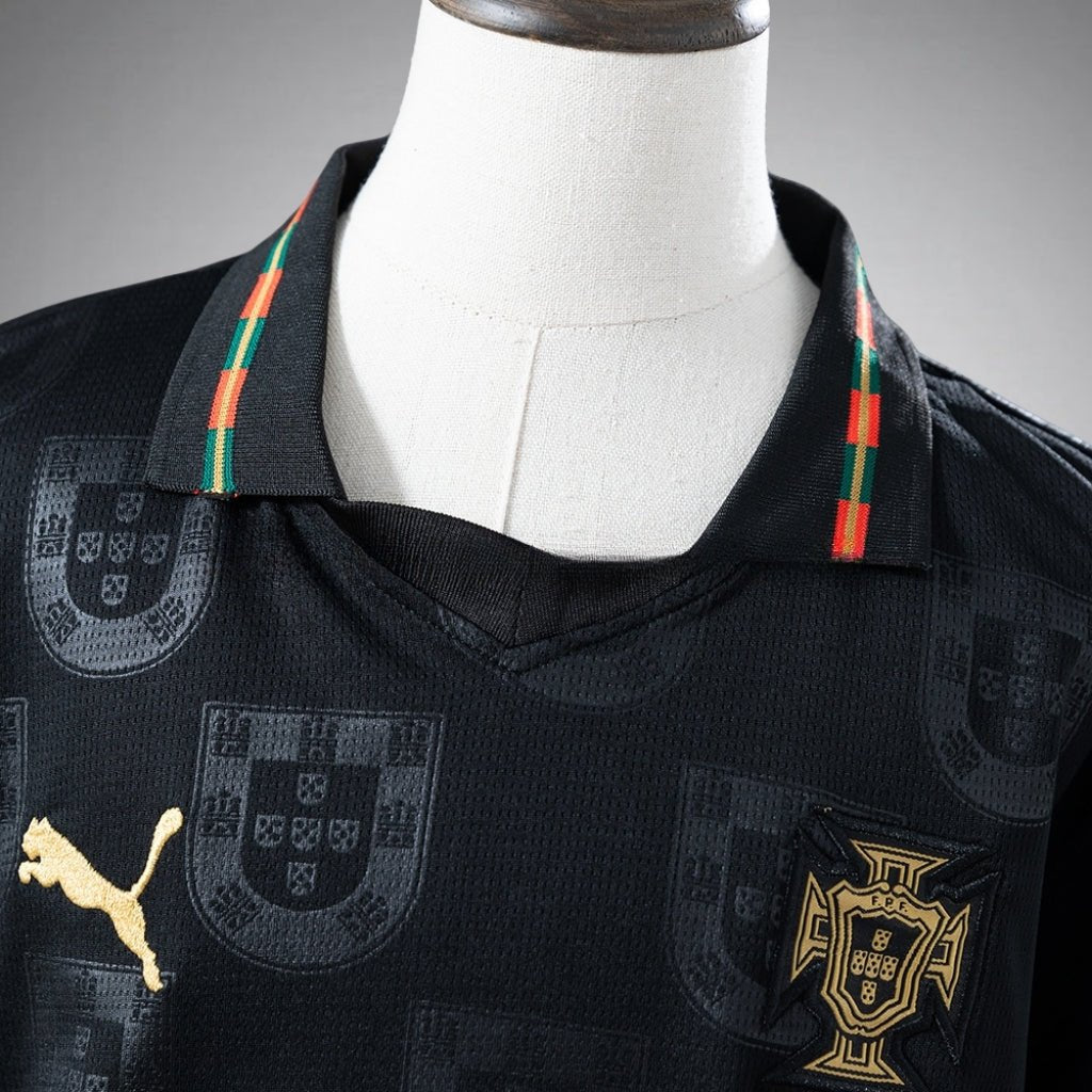 2026 Portugal "Black Panther" Kids Size Kit from FootballPrestige.com - Premium Football Kits
