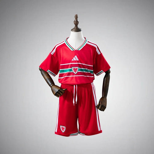 2026 Wales Home Kids Size Kit from FootballPrestige.com - Premium Football Kits