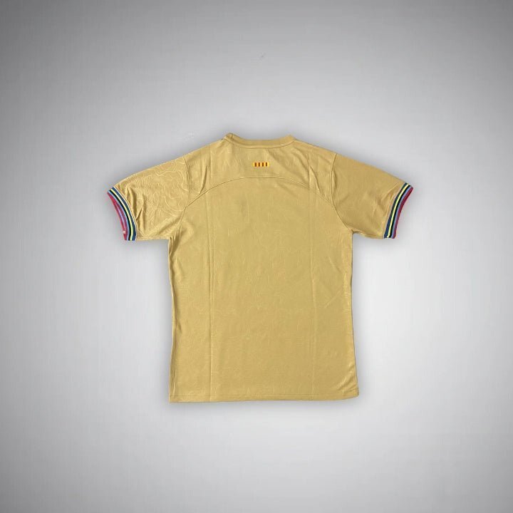 22/23 FC Barcelona Gold Premium Kit from FootballPrestige.com - Premium Football Kits