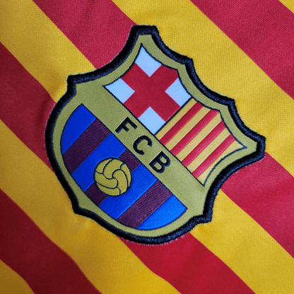 23/24 FC Barcelona Long Sleeve Away Kit from FootballPrestige.com - Premium Football Kits