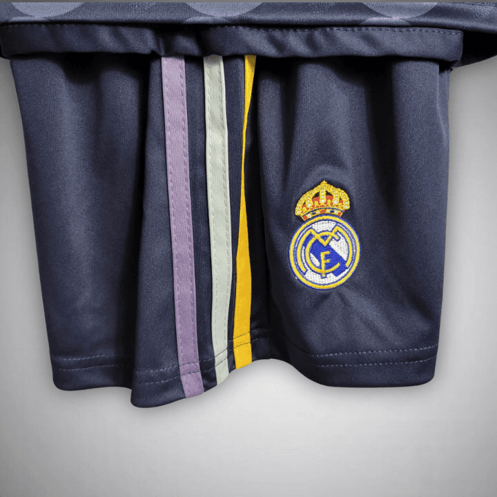 23/24 Real Madrid Away Premium Kids Size Kit from FootballPrestige.com - Premium Football Kits