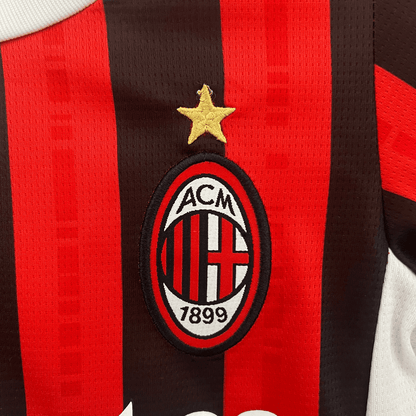 24/25 AC Milan Home Kids Size Kit from FootballPrestige.com - Premium Football Kits