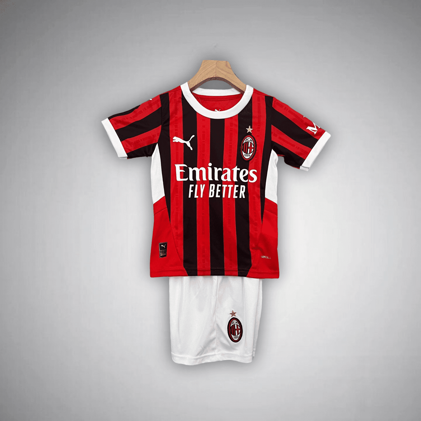 24/25 AC Milan Home Kids Size Kit from FootballPrestige.com - Premium Football Kits