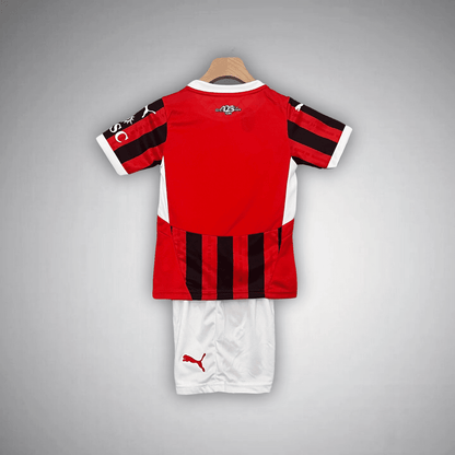24/25 AC Milan Home Kids Size Kit from FootballPrestige.com - Premium Football Kits
