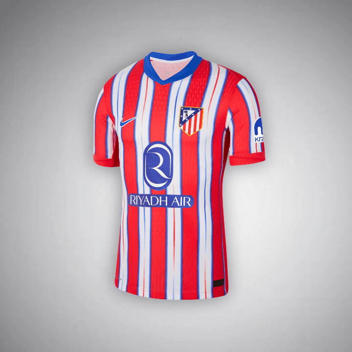 24/25 Atletico Madrid Home Kit from FootballPrestige.com - Premium Football Kits
