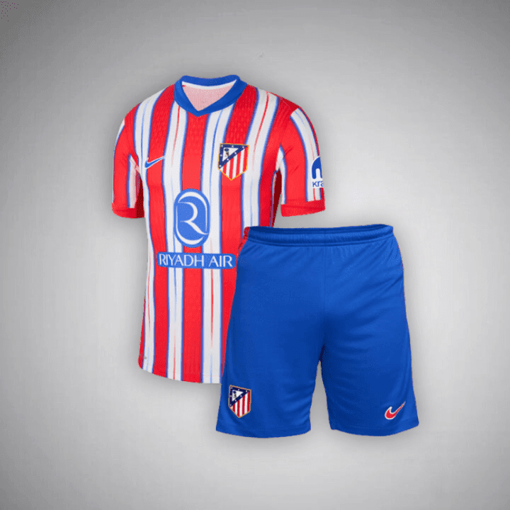 24/25 Atletico Madrid Home Kit from FootballPrestige.club - Premium Football Kits