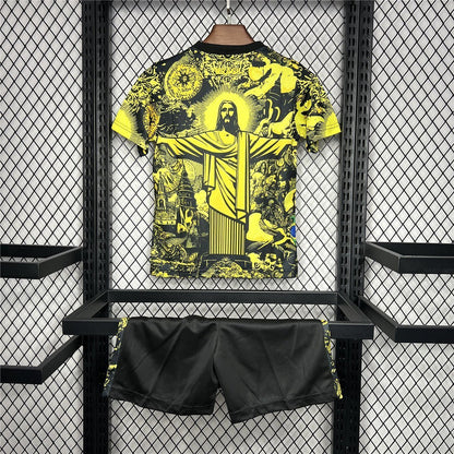 24/25 Brazil "Jesus" Premium Yellow Kit from FootballPrestige.com - Premium Football Kits