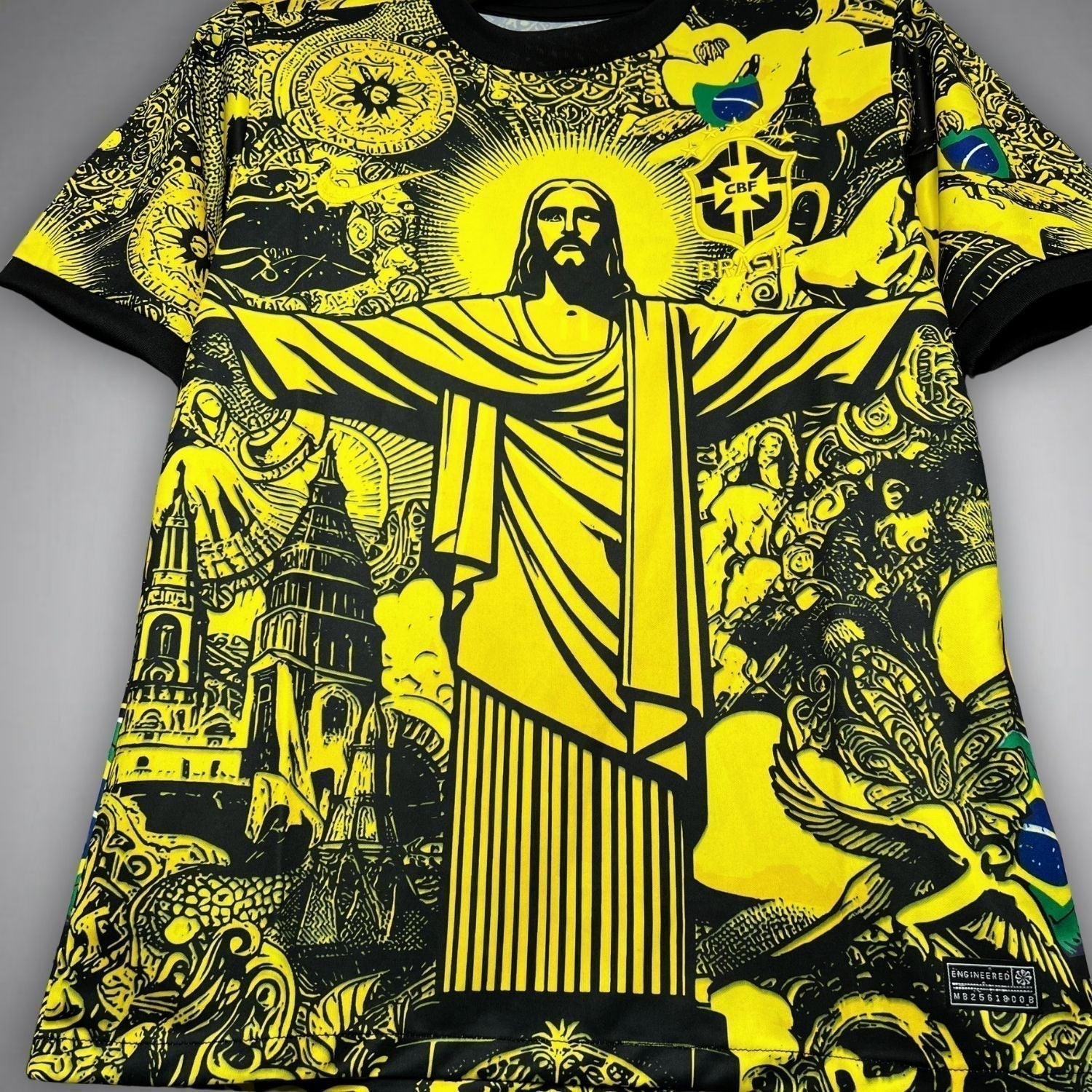 24/25 Brazil "Jesus" Premium Yellow Kit from FootballPrestige.club - Premium Football Kits