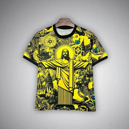 24/25 Brazil "Jesus" Premium Yellow Kit from FootballPrestige.com - Premium Football Kits