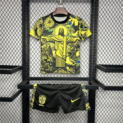 24/25 Brazil "Jesus" Premium Yellow Kit from FootballPrestige.com - Premium Football Kits
