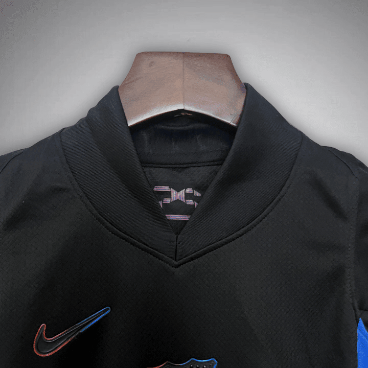 24/25 FC Barcelona Away Kids Size Kit from FootballPrestige.com - Premium Football Kits