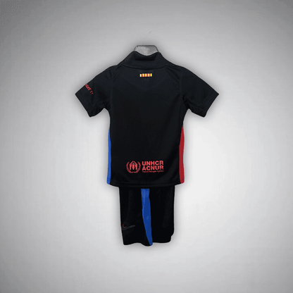 24/25 FC Barcelona Away Kids Size Kit from FootballPrestige.com - Premium Football Kits